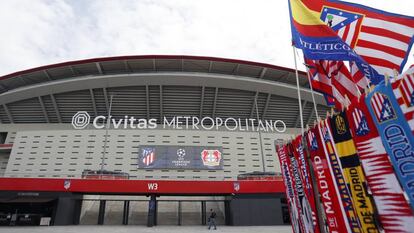 Exteriores del Estadio Cívitas Metropolitano en una imagen de ayer.