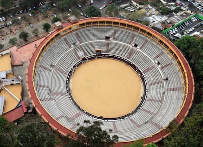 Vista de la plaza de toros de La Santamaría, en Bogotá.