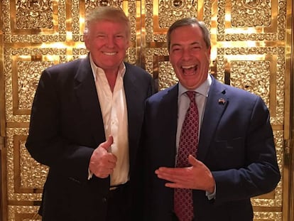 Donald Trump con Nigel Farage