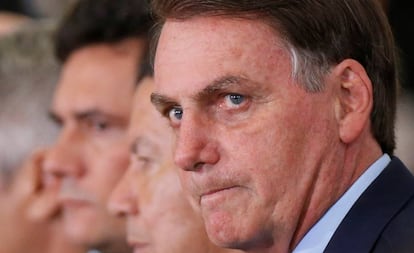 O presidente Jair Bolsonaro em Brasília, dia 5 de fevereiro.