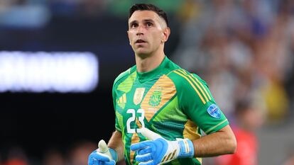 Emiliano Martínez en el partido contra Chile, el 25 de junio.