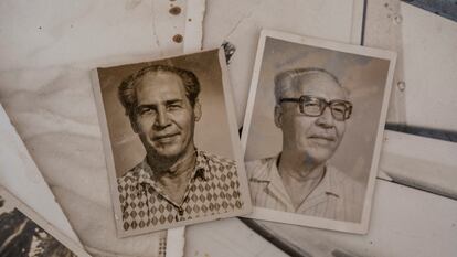 Two photographs of José Miguel Villa Romero, 'Toitico', as a retiree in Havana, Cuba.