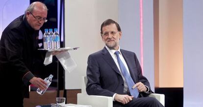 Rajoy, antes de la entrevista en TVE.