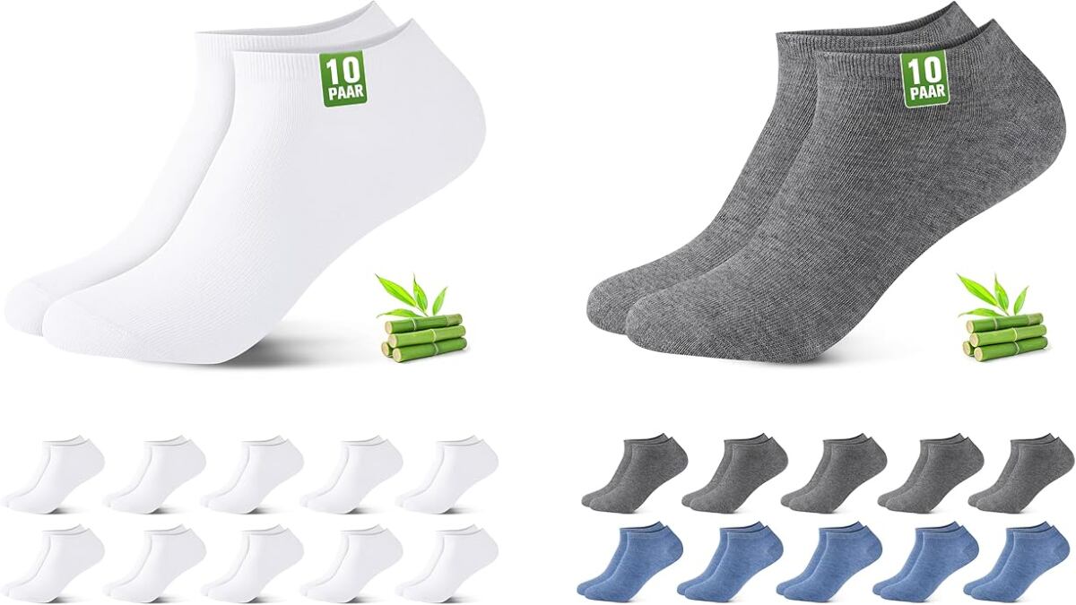 Los calcetines se pueden comprar en diferentes colores.