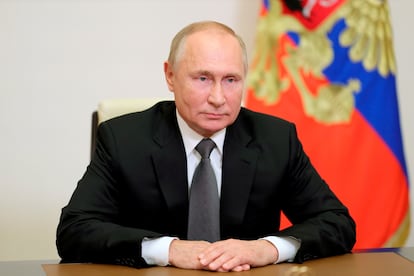 El presidente ruso, Vladímir Putin, en el despacho de su residencia de Novo-Ogaryovo, a las afueras de Moscú (Rusia), el pasado 2 de noviembre.
