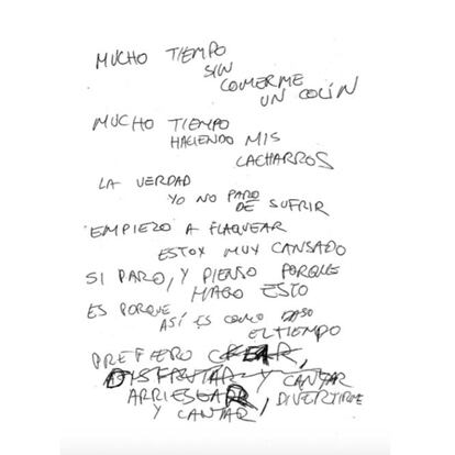 "Un poquito de autocompasión… No pasa nada… Así lo escribí y me divertí, te lo juro"