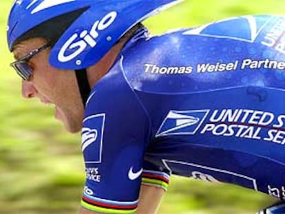 Lance Armstrong, durante la contrarreloj.