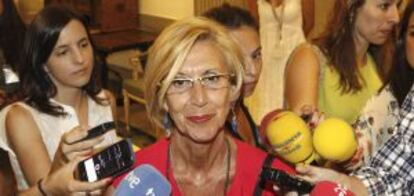 La líder de UPyD, Rosa Díez, en en el Congreso.