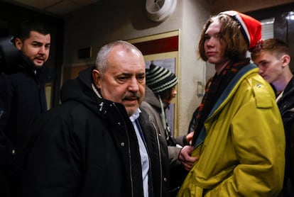 Opposition leader Boris Nadezhdin, pictured in the Supreme Court of Russia, where he has appealed the ban order that prohibits him from running in the elections

