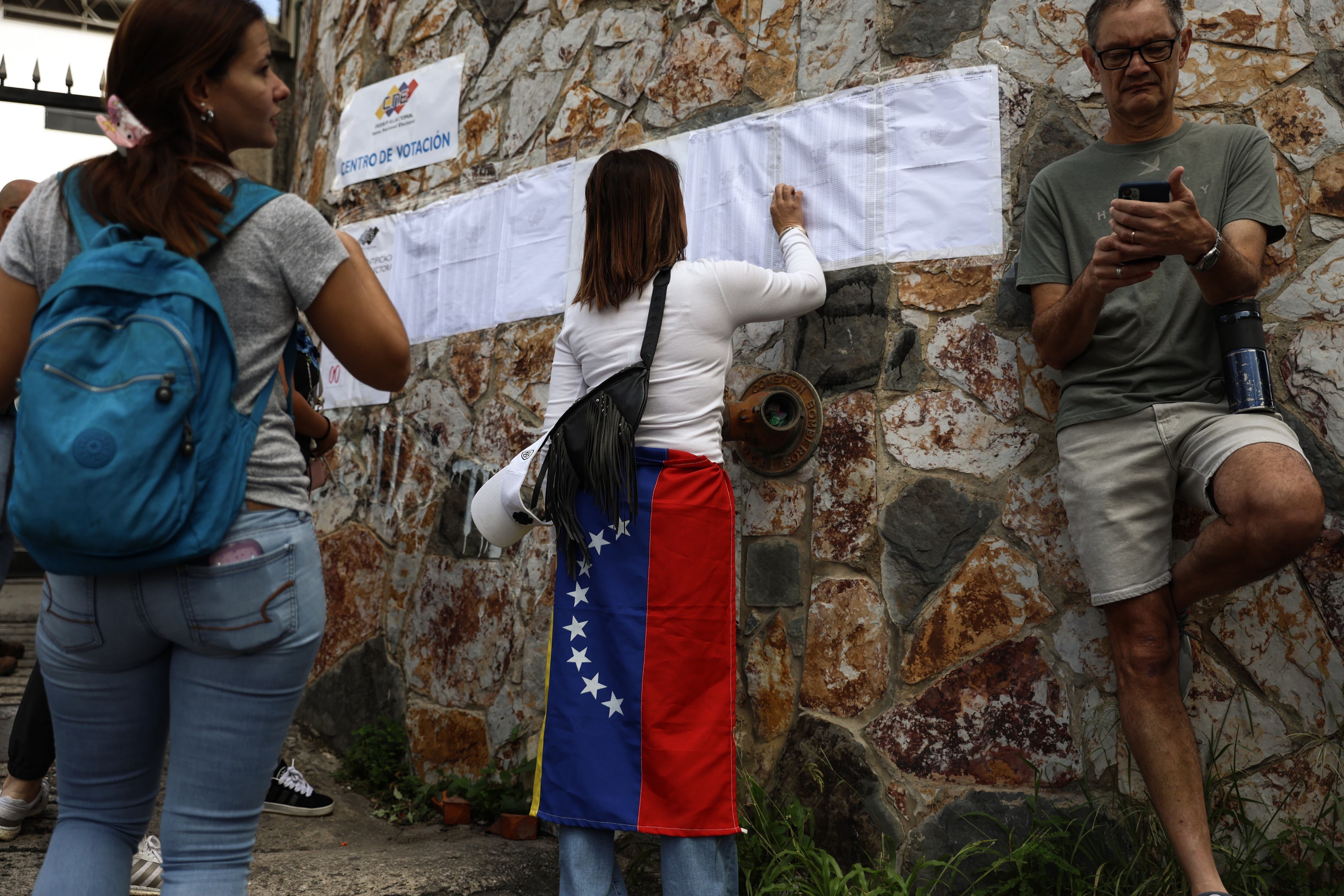 Un colegio electoral de Caracas, el pasado domingo.