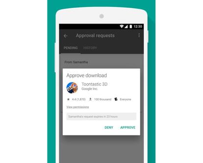 Family Link de Google permite aprobar o denegar las descargas de los menores