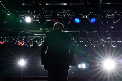 El candidato a la presidencia de Estados Unidos Donald Trump, durante un acto de campaña en Carolina del Norte, el martes.