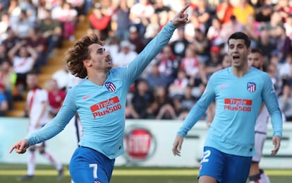 Griezmann celebra el 0-1.