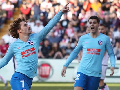 Griezmann celebra el 0-1.