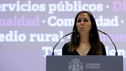 La nueva ministra de Derechos Sociales y Agenda 2030, Ione Belarra, el pasado 1 de abril.