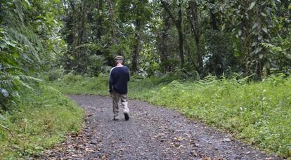 Ovidio González, walking near his home.