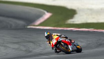 Dani Pedrosa, durante el test de Sepang.