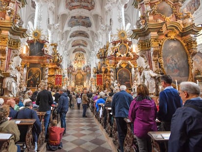 Interior de una iglesia alemana la semana pasada.