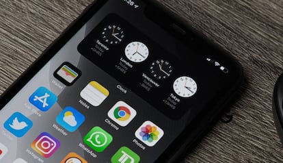 Widgets en un iPhone con iOS 14.