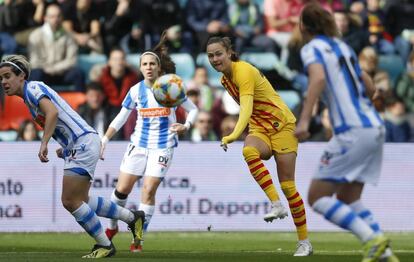 Final de la Supercopa de España entre la Real Sociedad y el F. C. Barcelona, el pasado 9 de febrero.