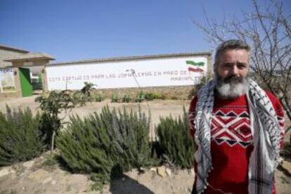 Juan Manuel Sánchez Gordillo en la finca cooperativa de El Humoso.