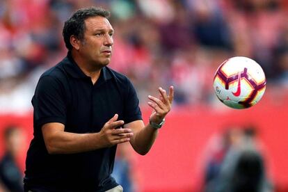Eusebio, en el estreno del Girona en Montilivi ante el Valladolid.