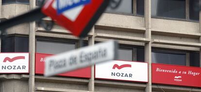 Letrero de Nozar en Madrid, una imagen de 2009.