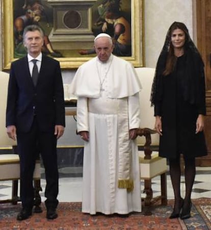Francisco recibió a Mauricio Macri en febrero pasado