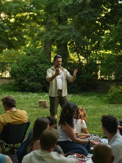 Tom Hopcroft, gerente de Guiris de Mierda, durante un evento en el parque del Retiro, en Madrid, en una foto cedida.