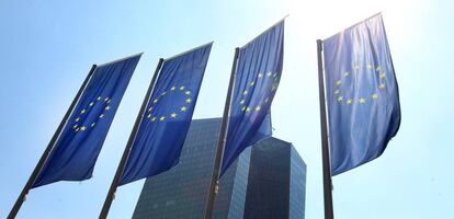 Banderas de Europa en Fráncfort