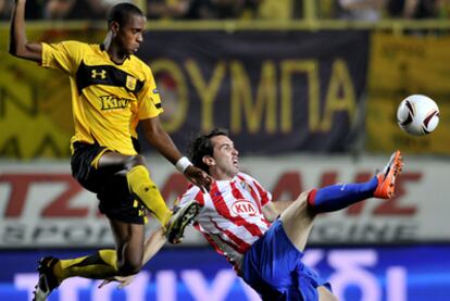 Godín, durante un encuentro con el Atlético de Madrid