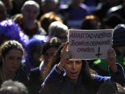 Manifestaci&oacute;n en Madrid en contra de la Ley del aborto de Gallard&oacute;n el pasado 13 de marzo. 