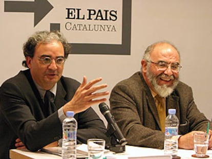 Jordi Oliveras y Jaume Pagès, el viernes en el Aula EL PAÍS. 

/ MARCEL.LÍ SÁENZ