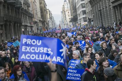 Barcelona ha estat un clam: 'Prou excuses, acollim ara'.