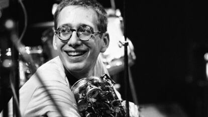 John Zorn, en 1988 en el escenario de Bimhuis, en Ámsterdam.