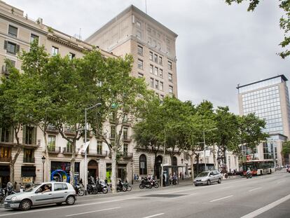 Sede de Economía de la Generalitat conocida como Torre Ramonet, en el Paseo de Gràcia de Barcelona, en una imagen de 2015.