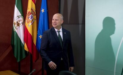 El consejero de Educación, Javier Imbroda, esta mañana en Sevilla.