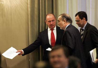 Rodrigo Rato, Pedro Solbes y Jaime Caruana