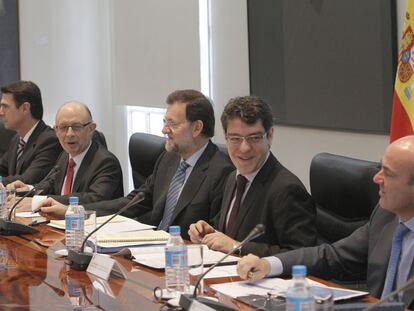 Reunión de la Comisión Delegada del Gobierno para Asuntos Económicos, el pasado día 19, presidida por Mariano Rajoy.