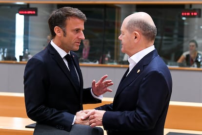 Emmanuel Macron y Olaf Scholz