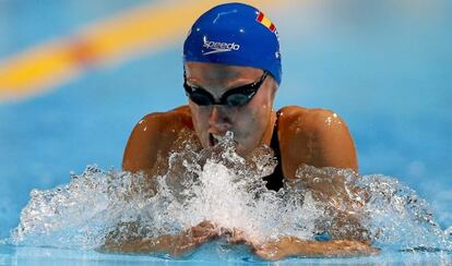 La nadadora Marina Garcia, durante la eliminatoria de 200 braza.