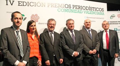 De izquierda a derecha, Javier Alfonso, Marta Hortelano, Josep Torrent, Daniel Matoses, Alberto de Rosa y Gabriel N&uacute;&ntilde;ez.