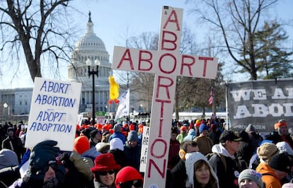 Manifestación contra el aborto ante el Tribunal Supremo en Washington.