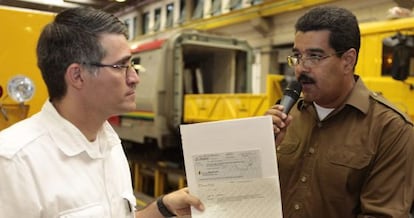 Maduro en una asamblea de trabajadores del metro este vienes.