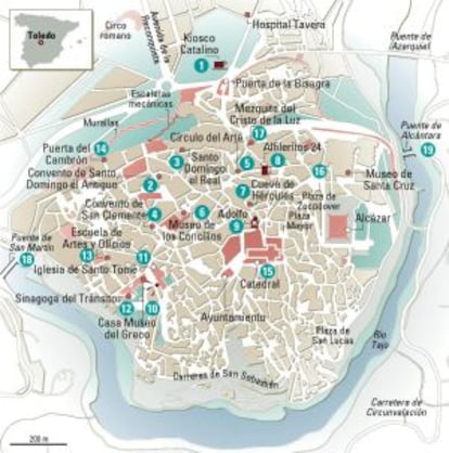 Mapa de Toledo.