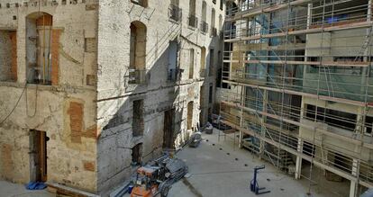 El Palacio del Temple en plenas obras de rehabilitaci&oacute;n. 