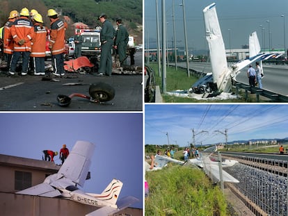 Accidentes de avionetas cerca del aeródromo desde 1998 hasta a principios de este mes (abajo a la derecha).Accidentes de avionetas cerca del aeródromo desde 1998 hasta a principios de este mes (abajo a la derecha).