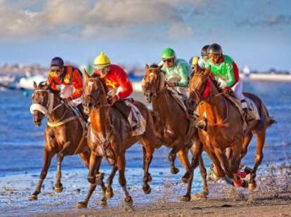 Carreras de caballo en Sanlúcar de Barrameda.