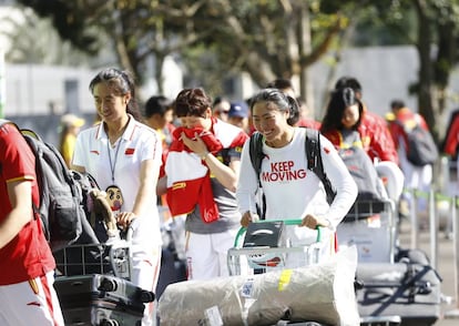 Parte da delega&ccedil;&atilde;o chinesa j&aacute; desembarcou na Vila Ol&iacute;mpica, no Rio. 