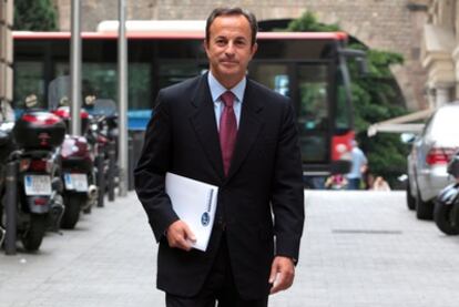 El consejero delegado de Irestal Grup, Joaquim Boixareu antes de la rueda de prensa en la que anunció su candidatura a las elecciones a la presidencia de la patronal catalana Fomento de Trabajo.